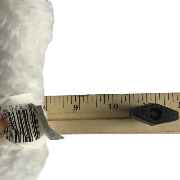 Walmart White Reindeer Plush Red Antlers & Scarf Snowflake Detail 8” Christmas - Picture 4 of 4